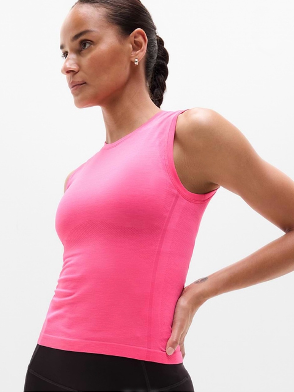 Athleta Women’s Momentum Flex Tank Pink Cerise Heather Workout Size Small